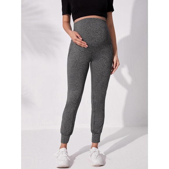 Maternity Marled knit high waist leggings with pockets - Picture 4 of 5